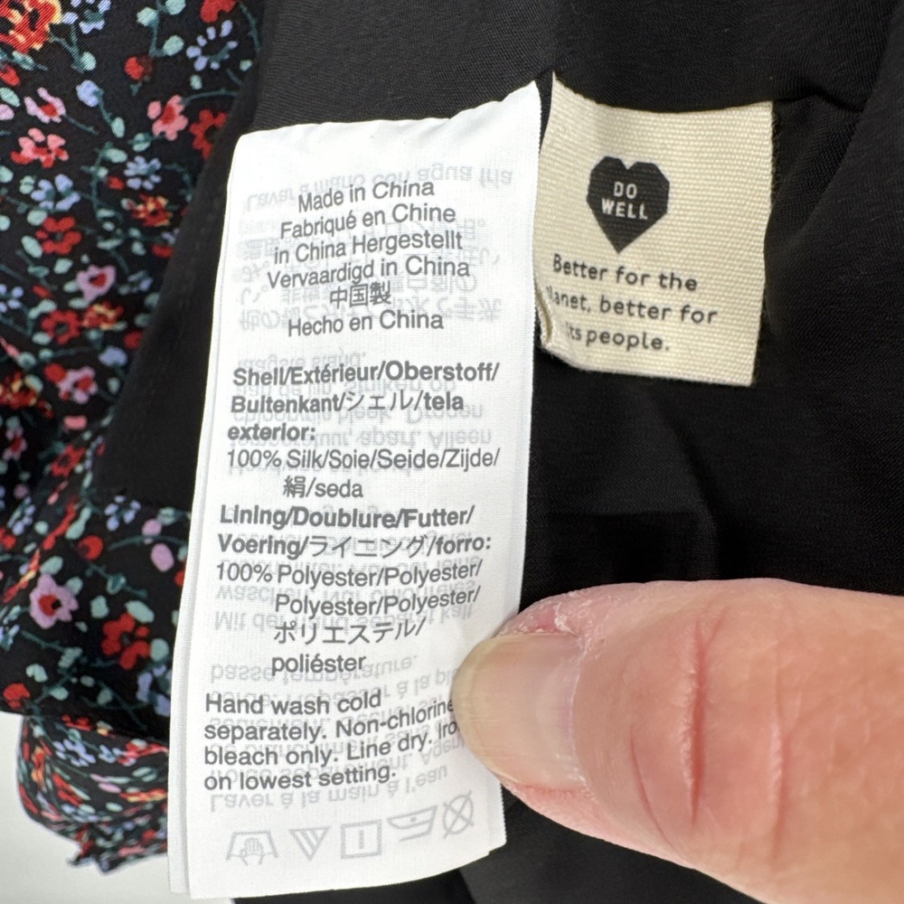 Madewell Women's Silk Button-Wrap Cami Dress in Fieldwalk Ditzy Floral Print 4 - Picture 8 of 13